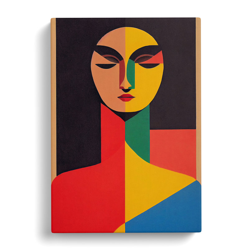 Abstract Portrait Of A Woman No.7 - Wrapped Canvas, 50cm H x 35cm W x 3cm D