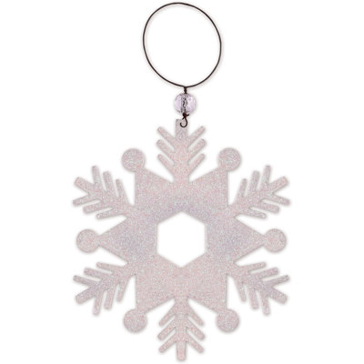 White Snowflake Ornament - Set of 2
