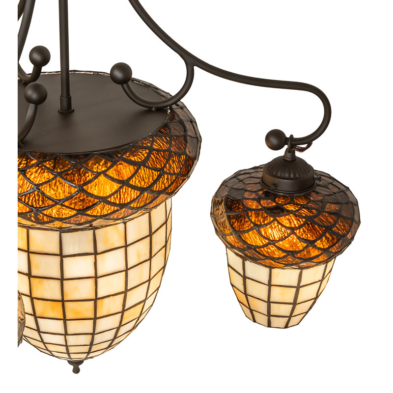 24" Wide Acorn 4 Light Chandelier