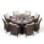 Karcher 8 - Person Wicker Patio Dining Set with Round Table , Cushions Included-39926012