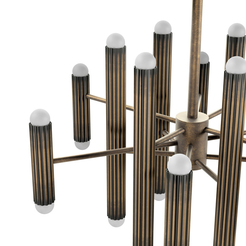 Vesta 24 - Light Chandelier, Heritage Bronze Brass