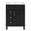 Meuble-lavabo 24 po avec lavabo en céramique, conception compacte, 2 tiroirs, tablette réglable pour les petits espaces-816975536
