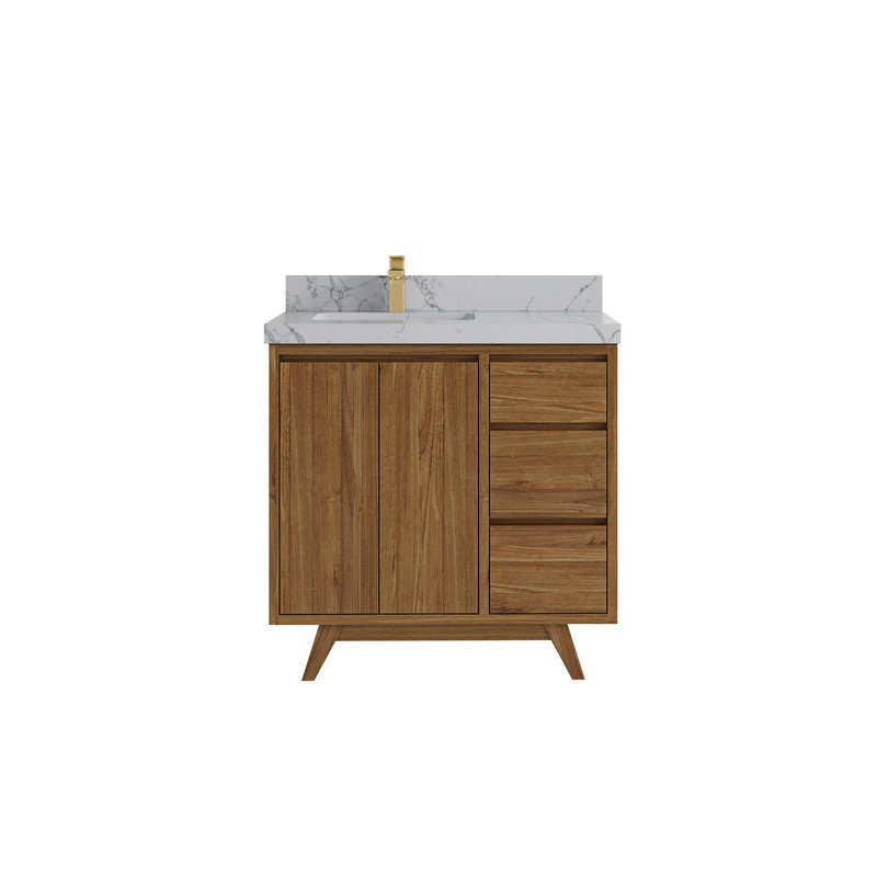 Ensemble de meuble-lavabo simple 36 po Kristynn, Blanc