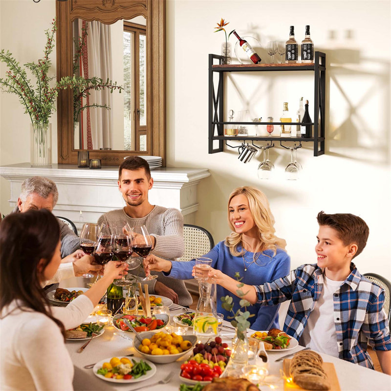 Anayelis Wine Bottle & Glass Rack