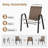 Stackable Patio Dining Chairs, Metal Textilene Modern Set For Balcony