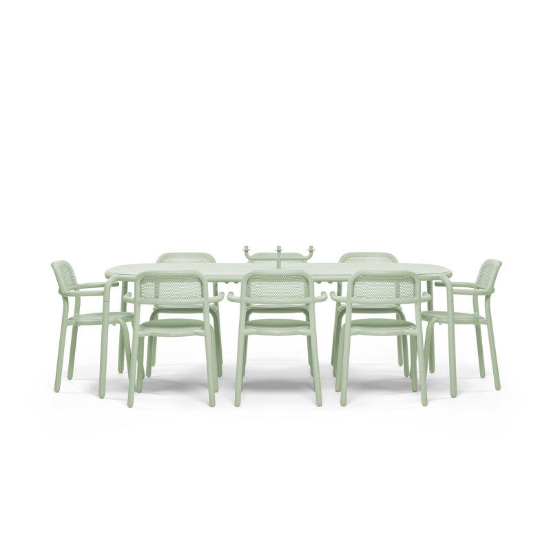 Toní Stacking Patio Dining Armchair, Mist Green