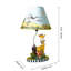 Lampe de table Teamson Kids Sunny Safari avec base sculptée et abat-jour imprimé