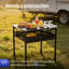 Portable Roll-Top Camping Table, Height-Adjustable Folding Design with Carry Bag for Outdoor & Patio Use-201356951