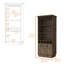 Armoire de bar fonctionnelle brune foncée avec tablettes pratiques - 3 tablettes et 5 bouteilles pour un rangement efficace Esthétique attrayante et attrayante-2121476457