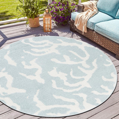 Tapis intérieur / extérieur Sabrina Soto ReNew bleu clair