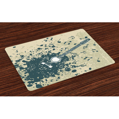 Ashwina Acoustic Guitar Notes Placemat