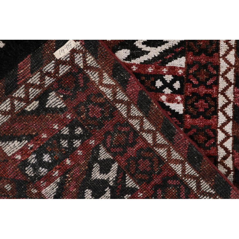Burano Kilim Wool Geometric Area Rug, Square 4'
