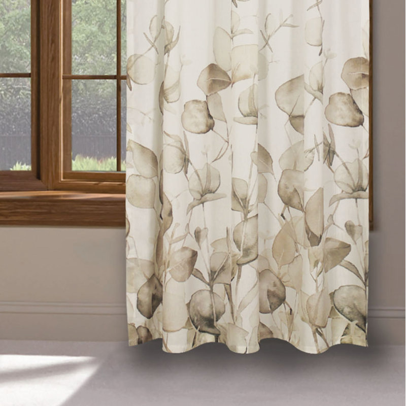 Semi Sheer Curtains / Drapes Single Panel, Taupe