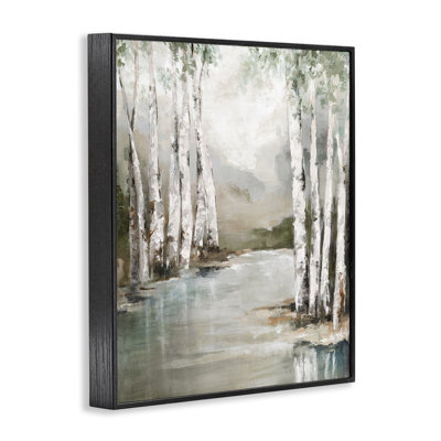 Veil Of Silver Trunks Framed Giclee, design by Luna Mavis