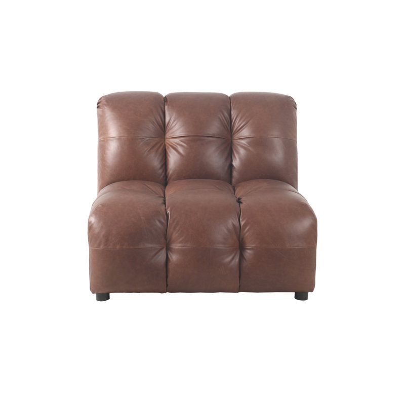 Modular Sofa Leather Sofa, Chocolate