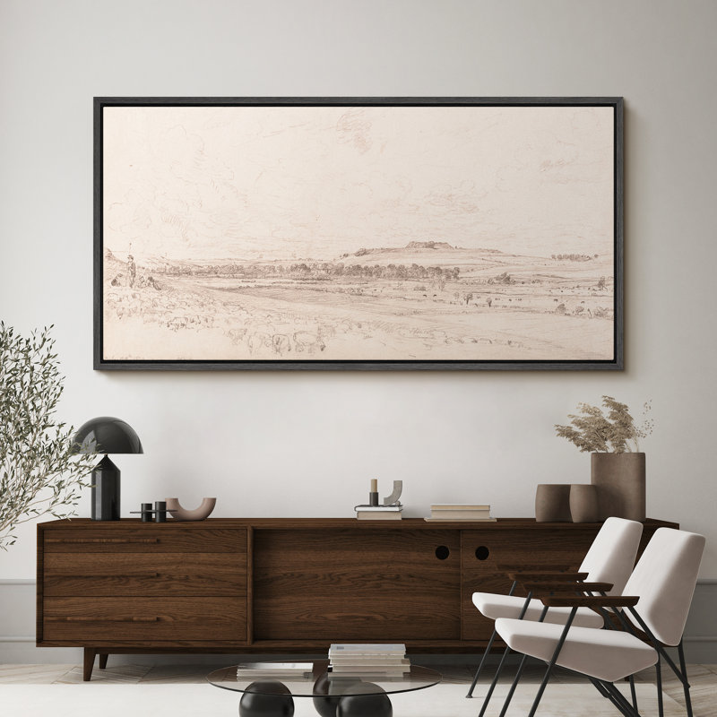 "Rurale rustique" de style rétro, reproduction sur toile encadrée, H 30 po x l 60 po, Black