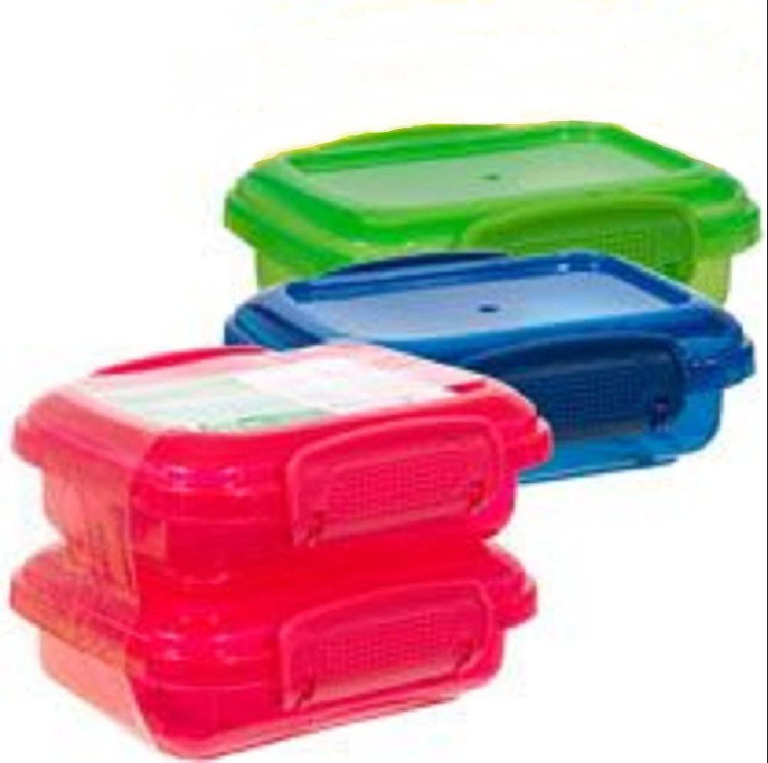 Clip Top Mini Food Containers 6pk - Grey