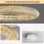 Lustre moderne en cristal 23,6 po-130139390