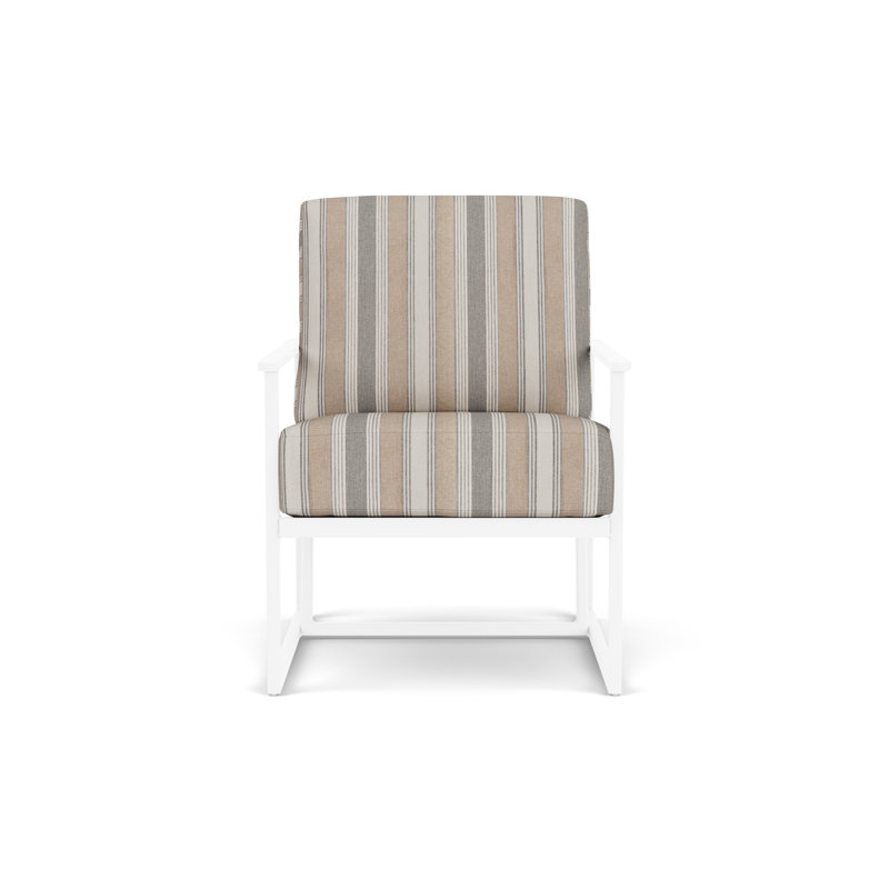 Summit Outdoor Lounge Chair, White, Ebony, Purveyor Pewter
