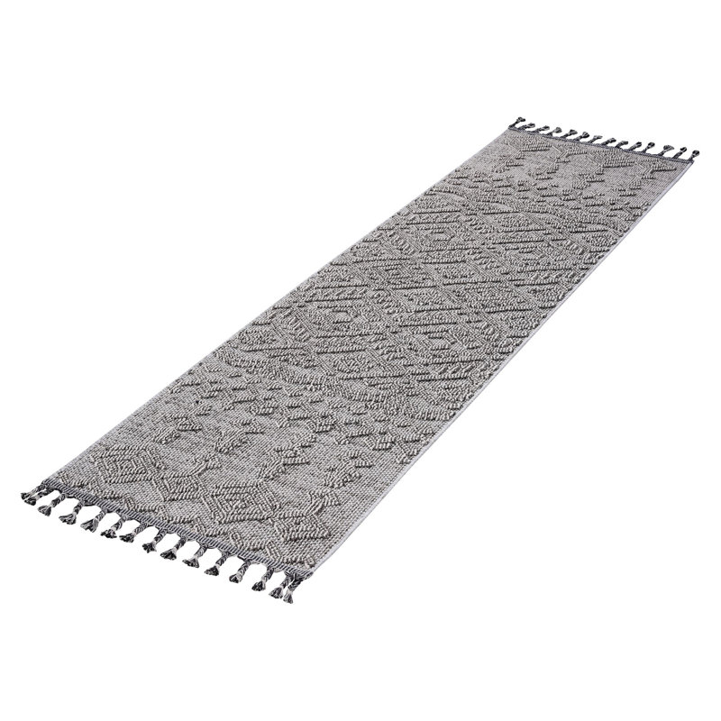 Tapis blanc tissé à la machine et tissé 2 x 8 - tapis de vie traditionnel