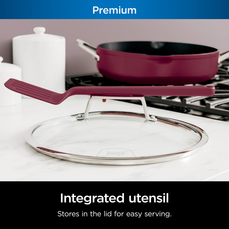Cherry Tart Non-Stick Aluminum Frying Pan with Steamer Basket