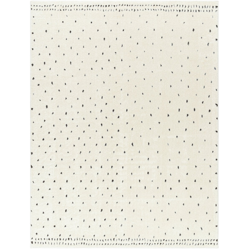 Athira Charcoal/Cream Area Rug, Rectangle 9'2" x 12'