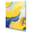 Art en marbre jaune et bleu foncé - Décoration murale moderne et contemporaine sur toile-36787626-36787615