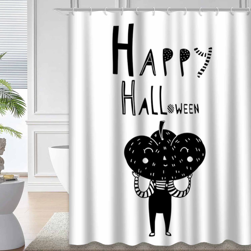 Rideau de douche noir imperméable, rideaux de douche pour la salle de bain avec 12 crochets, L 72 po x l 72 po