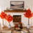 6Ft. Pre-Lit Autumn Artificial Fall Tree With 300 Warm White LED Lights