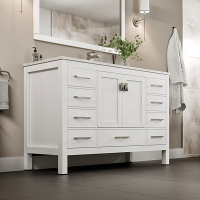 Meuble-lavabo en porcelaine encastrable l 54 po x P 18 po Eviva London