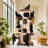 69'' H Solid Wood Cat Tree / Multi Cat Condo Warm Cat Climbing Shelf