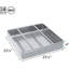Panier pré-rinçage avec glissières en acier inoxydable 23,5 po x 23,5 po x 4 po Commercial