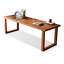 Bureau d'écriture rectangulaire en bois massif noir-118312003-118312013