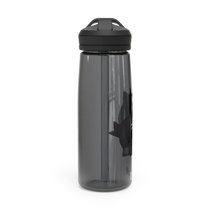 32 oz Glass Water Bottle with Time Marker Reminder, Removable Black Silicone Sleeve and Extra Lid