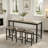 Long Dining Table Set with 3 Stools-1571773060