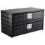 24" Aluminum Truck Tool Box, 2 Tier Tool Chest Organizer with Lock & Keys, Underbody Truck Box, Waterproof Truck Bed Toolbox for Pick Up, Deck Box