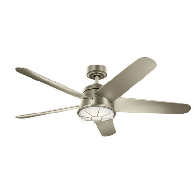Ventilateur de plafond standard à DEL à 5 pales de 54 po avec ensemble d'éclairage Daya