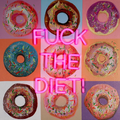 Wall Painting (LED Neon) - F the Diet (R rated)