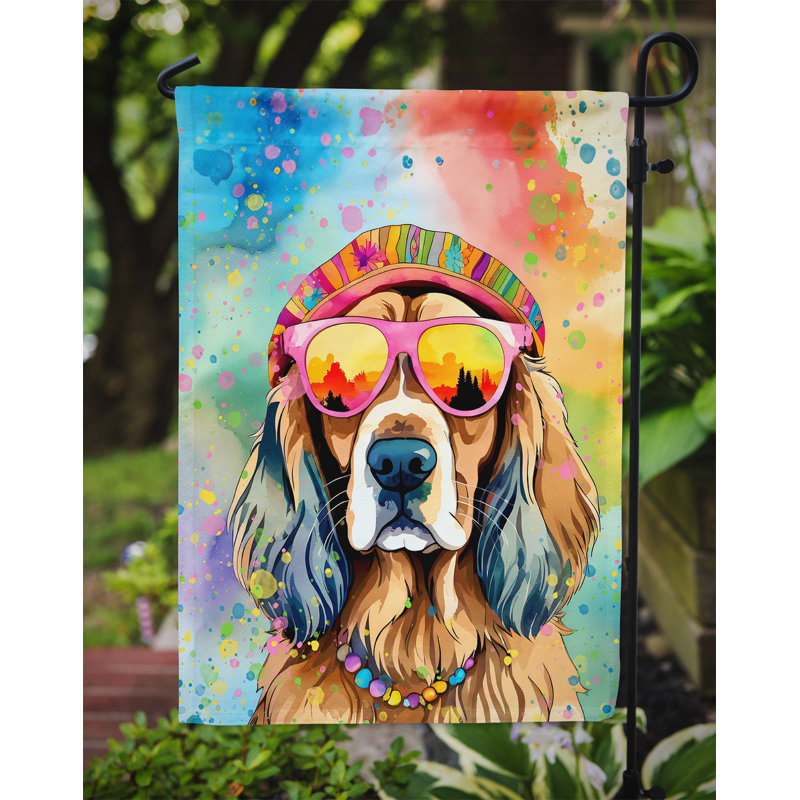 Drapeau de jardin Hippie Dawg, Épagneul cocker
