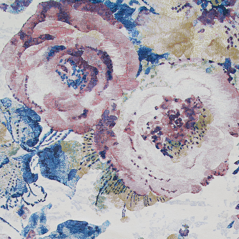 Nicole Floral Bone Multicolor Performance Area Rug, Rectangle 2' x 3'7"
