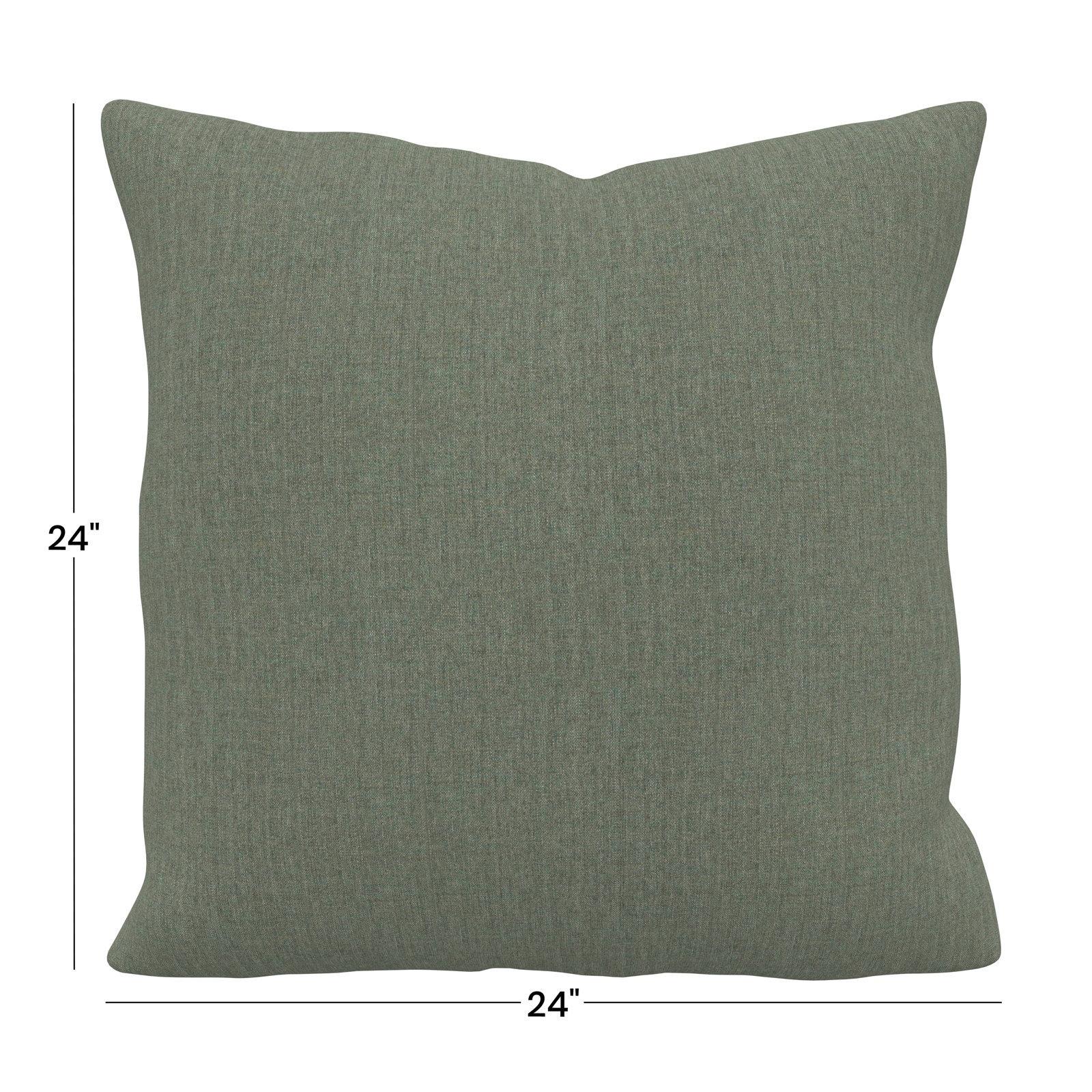 Sunbrella® Throw Pillow, Square 24", Sunbrella® Cast Sage