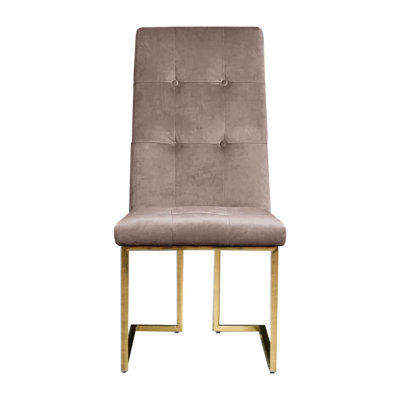 Chaise d'appoint en velours Denholme