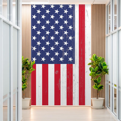 Papier peint rétro avec drapeau américain rustique