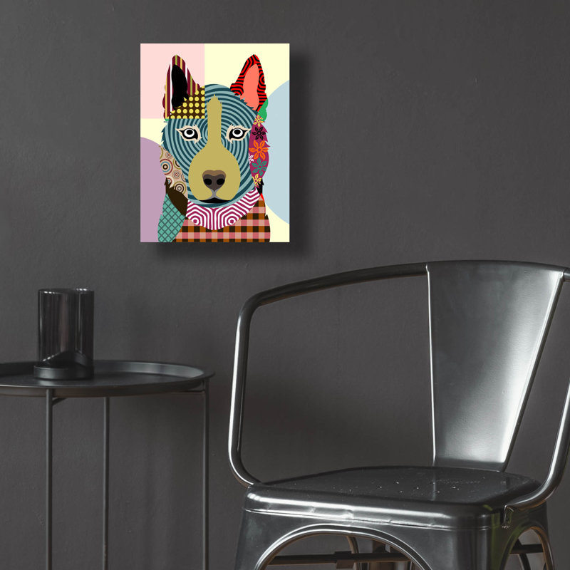 "Husky sibérien" par Lanre Adefioyue, H 16 po x l 12 po x P 0,13 po