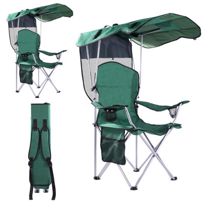 2-Pack Canopy Camping Chairs For Beach, Pool, Sports Games, Fishing