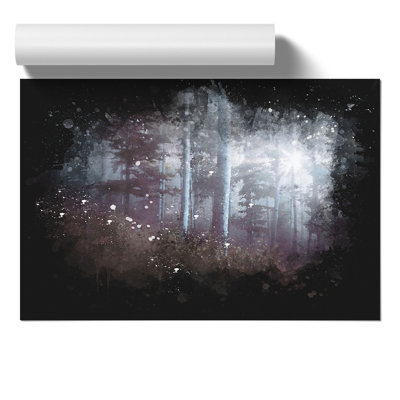 Forest View Paint Splash - Frameless Print