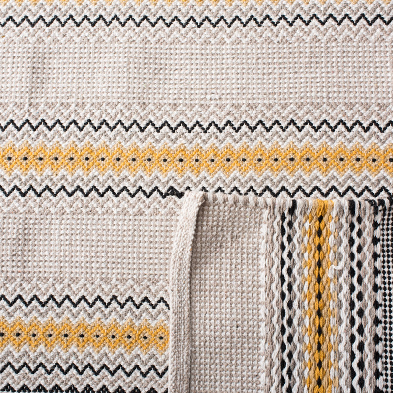 Montauk Hand Woven Cotton Striped Rug, Rectangle 3' x 5'