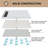 60" W x 32" D White Shower Base with Drain Assembly and Drain Cover Included, Non-slip Shower Pan-108258293