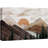 Western Wood Effect Landscape Rustic Brown Mountain Trees Nature Abstract Farmhouse Wall Decor Bedroom On Canvas Print-93388771-93388773