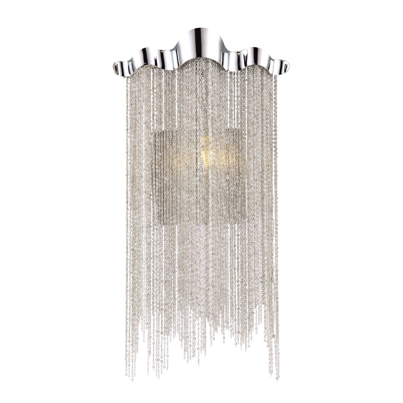 Plafonnier encastré 1 lumière en chrome Kensett